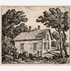 Birger Sandzén, Anno 1868, 1942, Lithograph on paper