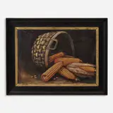 Alfred Montgomery, Untitled (still life of basket and corn), Oil on canvas