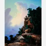 M. Charles Rhinehart, Clouds over the Canyon, Oil on Masonite