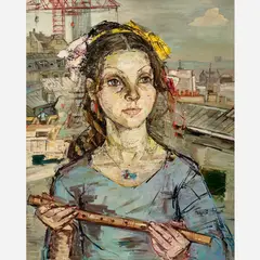 Françoise Adnet, Veronique a Paris, Oil on canvas