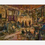 John Robert Willer, Jazz Club, Oil on canvas