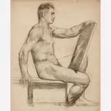 John Douglas Patrick, Untitled (figure study), Graphite on paper