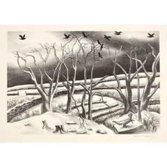 Ernest Fiene, Winter Morning, 1937, Lithograph on paper