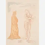 Salvador Dalí, Inferno Canto 2: Virgil Comforts Dante, circa 1960-, 1964, Color wood engraving