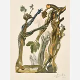 Salvador Dalí, Inferno Canto 13: The Forest of Those Who Committed Suicide, 1963, Color wood engraving