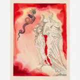 Salvador Dalí, Inferno Canto 21: The Black Devil, circa 1960-, 1964, Color wood engraving