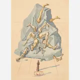 Salvador Dalí, Inferno Canto 26: Inhabitants of Prado, circa 1960-, 1964, Color wood engraving