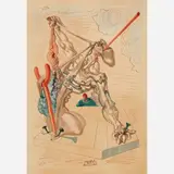 Salvador Dalí, Inferno Canto 29: Falsifiers, circa 1960-, 1964, Color wood engraving