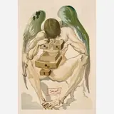 Salvador Dalí, Purgatorio Canto 1: The Fallen Angel, circa 1960-, 1964, Color wood engraving