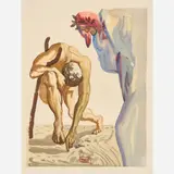 Salvador Dalí, Purgatorio Canto 7: Princes of the Flowered Valley, circa 1960-, 1964, Color wood engraving