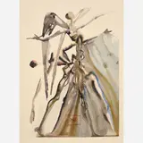 Salvador Dalí, Purgatorio Canto 4: The Negligent, circa 1960-, 1964, Color wood engraving