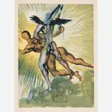 Salvador Dalí, Purgatorio Canto 8: Guardian Angels of the Valley, circa 1960-, 1964, Color wood engraving