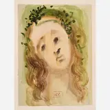 Salvador Dalí, Purgatorio Canto 10: The Face of Virgil, circa 1960-, 1964, Color wood engraving