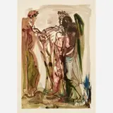 Salvador Dalí, Purgatorio Canto 11: The Proud, circa 1960-, 1964, Color wood engraving