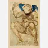 Salvador Dalí, Purgatorio Canto 15: Angel of Mercy, circa 1960-, 1964, Color wood engraving