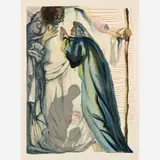 Salvador Dalí, Purgatorio Canto 14: A Spirit Interrogating Dante, circa 1960-, 1964, Color wood engraving