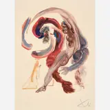 Salvador Dalí, Purgatorio Canto 18: The Fourth Level, Accidia, circa 1960-, 1964, Color wood engraving