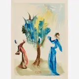 Salvador Dalí, Purgatorio Canto 24: The Tree of Chastisement, circa 1960-, 1964, Color wood engraving