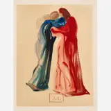 Salvador Dalí, Purgatorio Canto 29: Meeting of Dante and Beatrice, circa 1960-, 1964, Color wood engraving