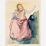 Salvador Dalí, Paradiso Canto 4: Beatrice, circa 1960-, 1964, Color wood engraving
