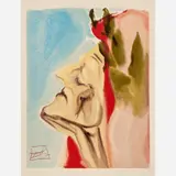 Salvador Dalí, Paradiso Canto 7: Dante's New Doubt, circa 1960-, 1964, Color wood engraving
