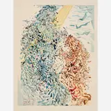 Salvador Dalí, Paradiso Canto 11: The Opposition, circa 1960-, 1964, Color wood engraving