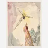Salvador Dalí, Paradiso Canto 14: The Ghost of Christ, circa 1960-, 1964, Color wood engraving