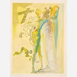 Salvador Dalí, Paradiso Canto 12: Uproar of the Glorious Corpse, circa 1960-, 1964, Color wood engraving