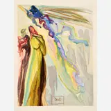 Salvador Dalí, Paradiso Canto 16: Ghost of Ancestors, circa 1960-, 1964, Color wood engraving