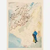 Salvador Dalí, Paradiso Canto 20: The Sixth Heaven of Jupiter, circa 1960-, 1964, Color wood engraving