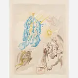 Salvador Dalí, Paradiso Canto 26: Meeting of the Forces of Luxury, circa 1960-, 1964, Color wood engraving