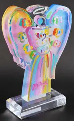 Peter Max, Angel with Heart, acrylic