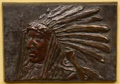 Henry Farny, Indian Chief, bronze