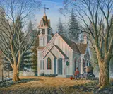 Randy Souders, Country Cathedral, oil on masonite
