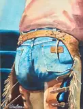 Nelson Boren, Wrangler, watercolor
