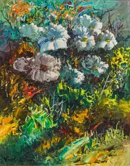 José Vives-Atsara, Wild Flowers, oil on canvas