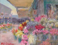 Beth Eidelberg, Flower Market, oil on canvas