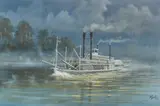 John French, Robert E. Lee Steamboat, oil on canvas