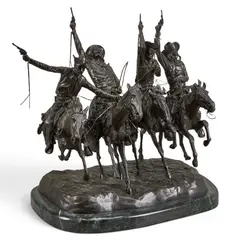 Frederic Remington, Comin' Thru the Rye, bronze