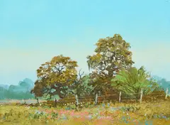 Bill Zaner, Spring Oaks, oil on canvas