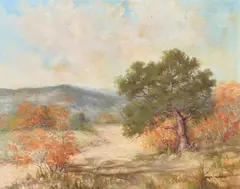 Hazel Massey, Sumac (Camp Bullis), oil on canvas
