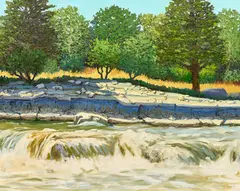 Jerry Greenberg, Cow Creek, oil on canvas