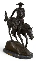 Arizona Cowboy by Frederic Remington, bronze, sold May 2026