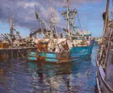 Home Port by Paul Mullalley, oil on canvas, sold May 2026