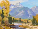 Michael Albrechtsen, Near the River, oil on wood