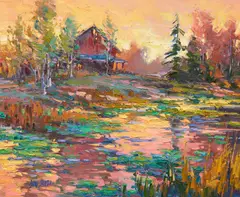 Don Sahli, Below the Barn, oil on canvas