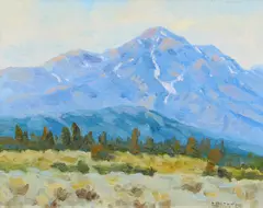 Byron Fullerton, Tetons at Jackson, Wyo., oil on panel