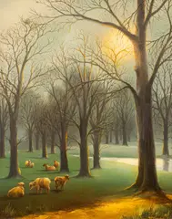 Maureen Tarazon, Morning Sonnets, oil on masonite