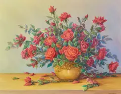 Exa Wall, So Red the Rose, oil on canvas