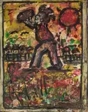 F. L. "Doc" Spellmon, Early Training, mixed media on panel